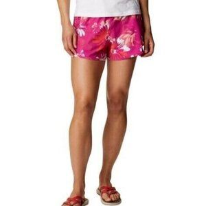 Columbia Womens Bogata Bay Printed Shorts Wild Fuchsia Daisy Party Multi XXL